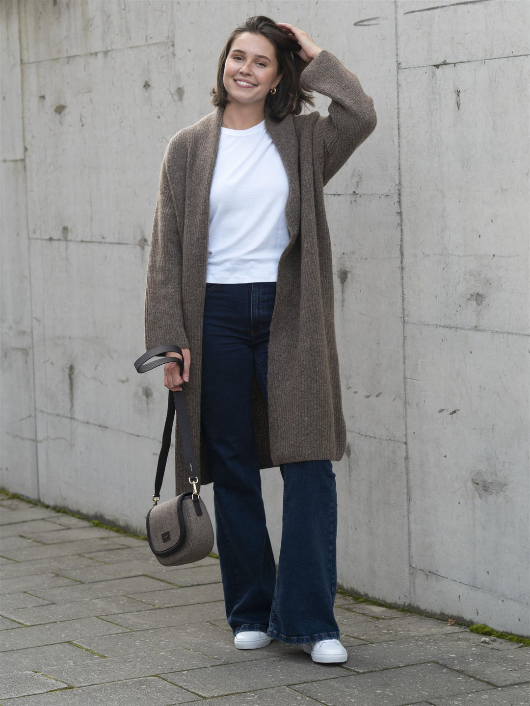 Lenemai Cardigan Brun Melert