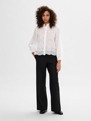 Tatiana L/S Embr Shirt Hvit
