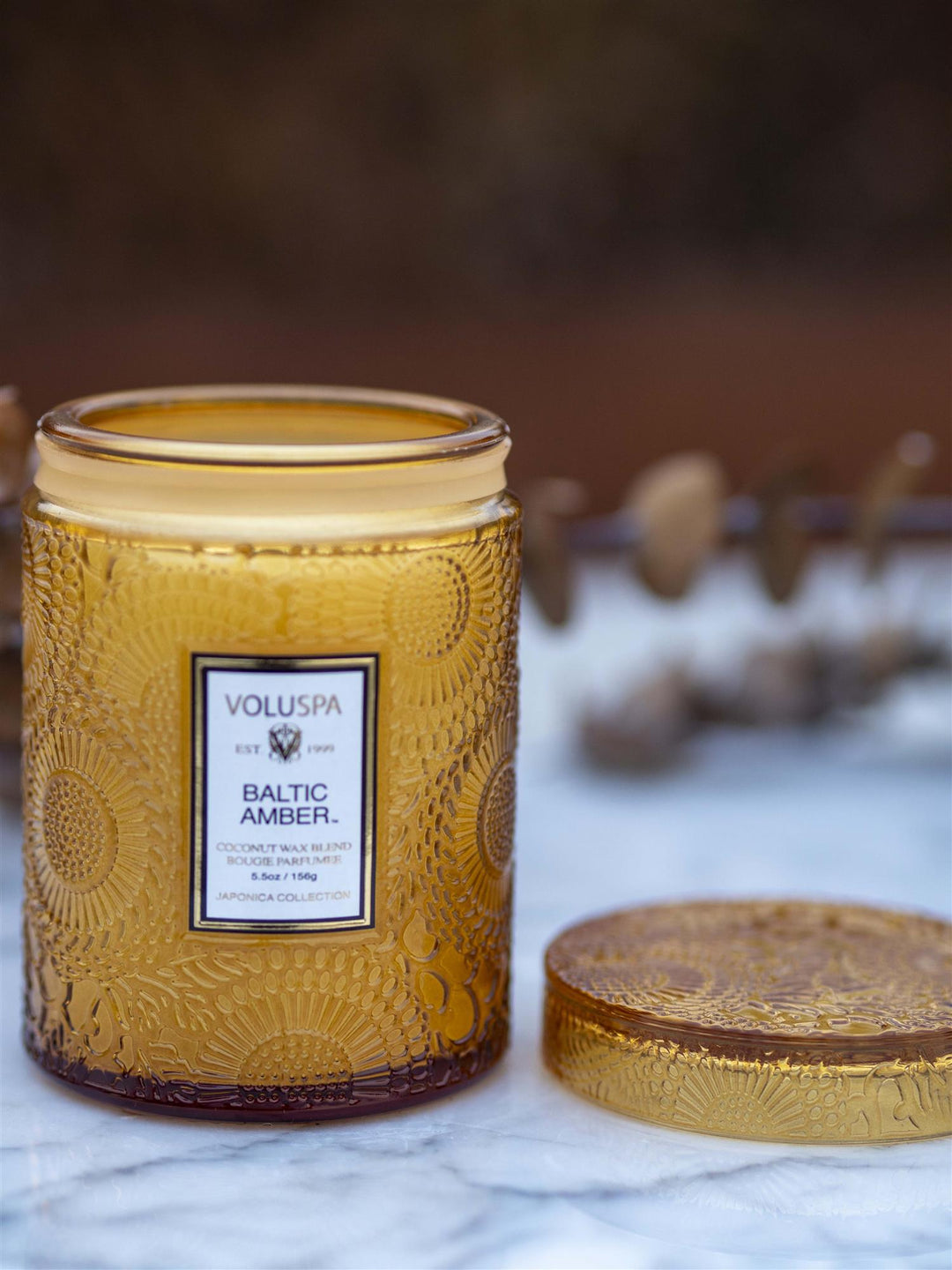 Smal Jar Baltic Amber Oransje