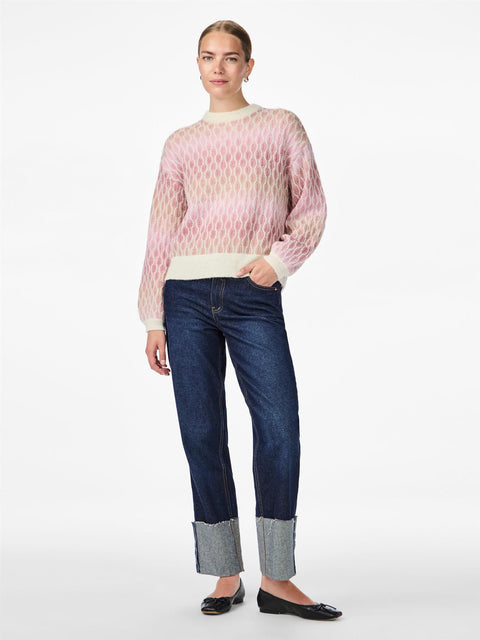 Space Knit Pullover Rosa