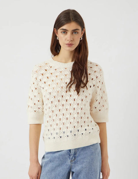 Mansa Knit Pullovwer Hvit