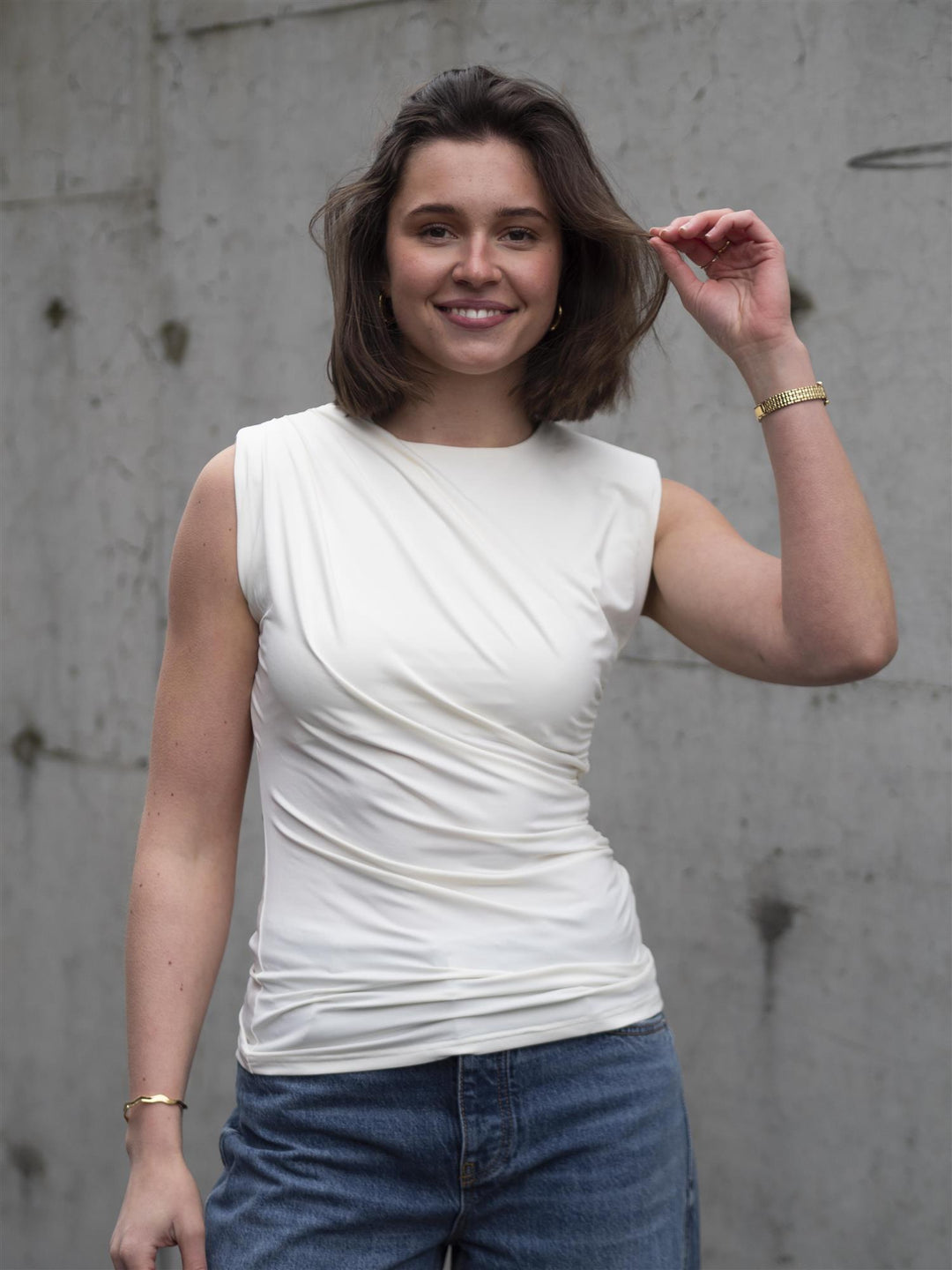 Billi Drape Top Off-White