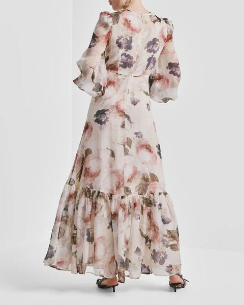 Organza Maxi dress Beige
