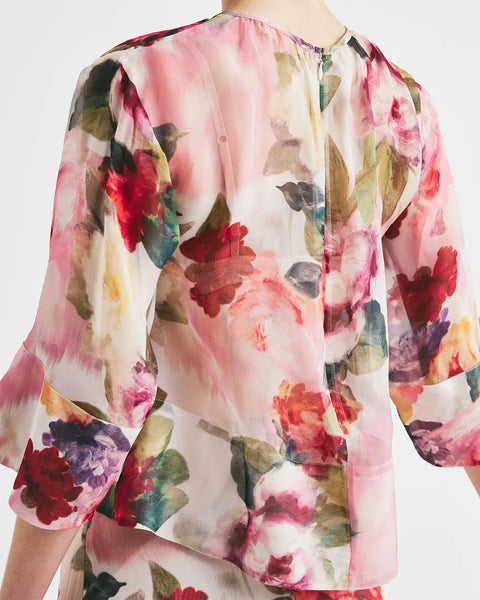 Organza Top Blomstrete