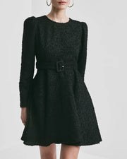 Bouclè Belt Dress Sort