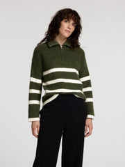 Maline LS Half Zip Grønn