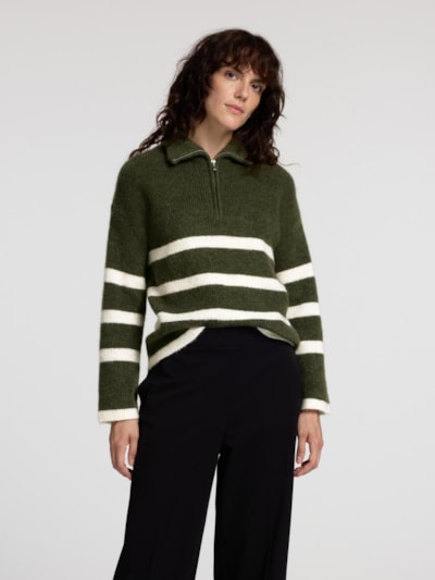 Maline LS Half Zip Grønn
