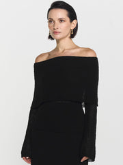 Lovina Bouclè Sweater Sort