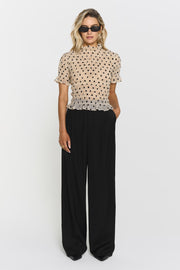 Myra Smocked Top Prikker