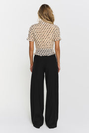 Myra Smocked Top Prikker