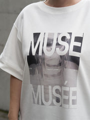 Muse-Tee lang Offwhite