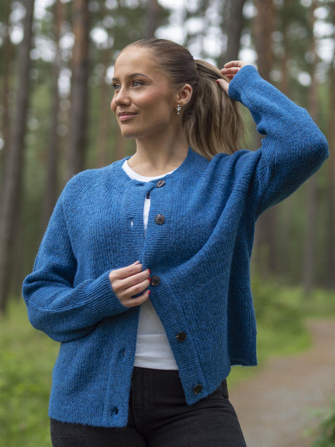 Lulu short cardigan Blå