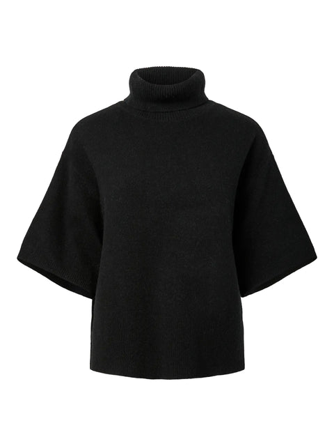 Emila 2/4 Wool Knit Pullover Sort