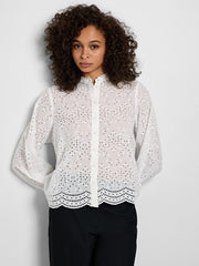 Tatiana L/S Embr Shirt Hvit