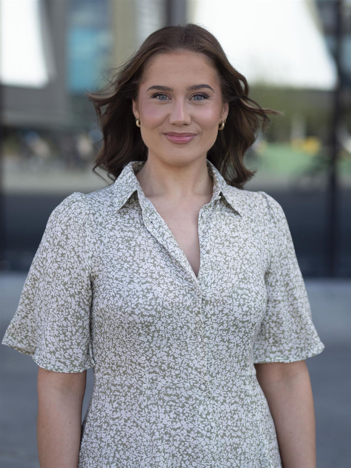 Zeleo shirt dress Grønn/Hvit