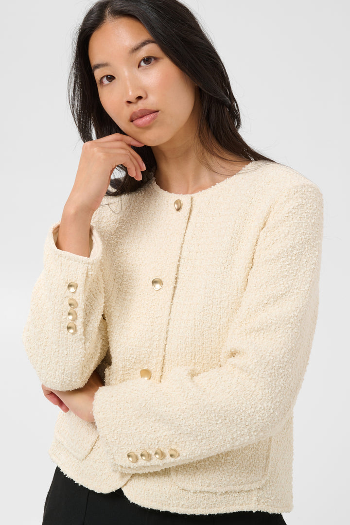 Damini boxy blazer Kremfarget