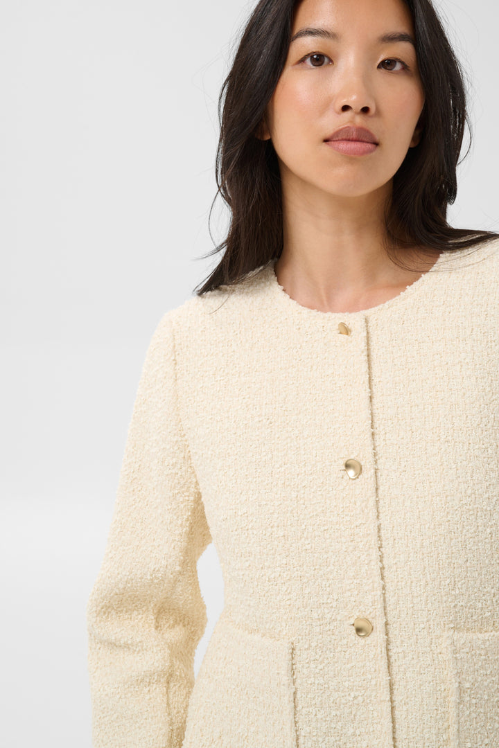 Damini boxy blazer Kremfarget