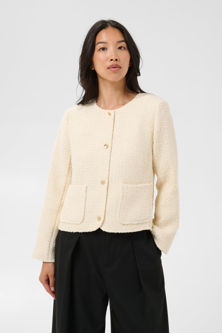 Damini boxy blazer Kremfarget