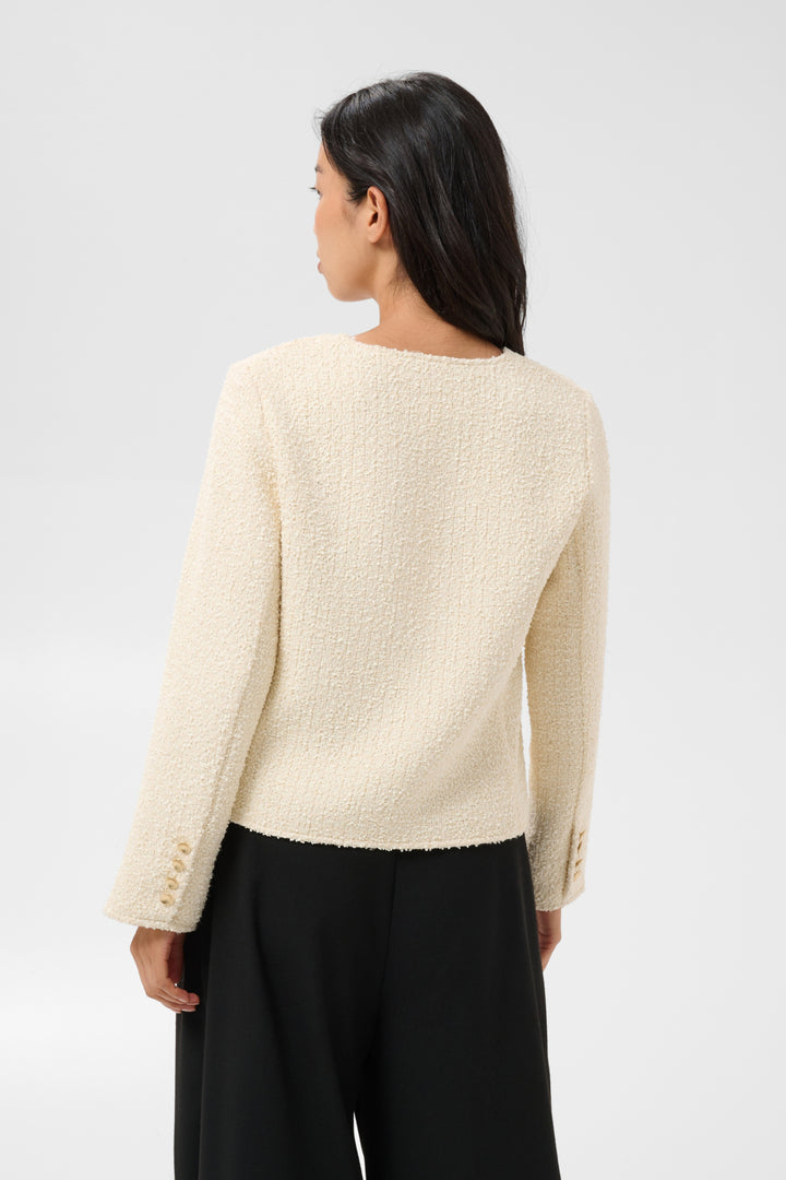 Damini boxy blazer Kremfarget