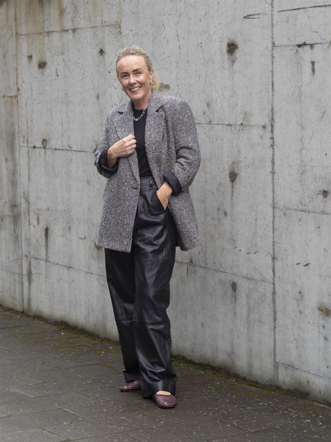 YashalW Blazer Coat Hvit/Sort