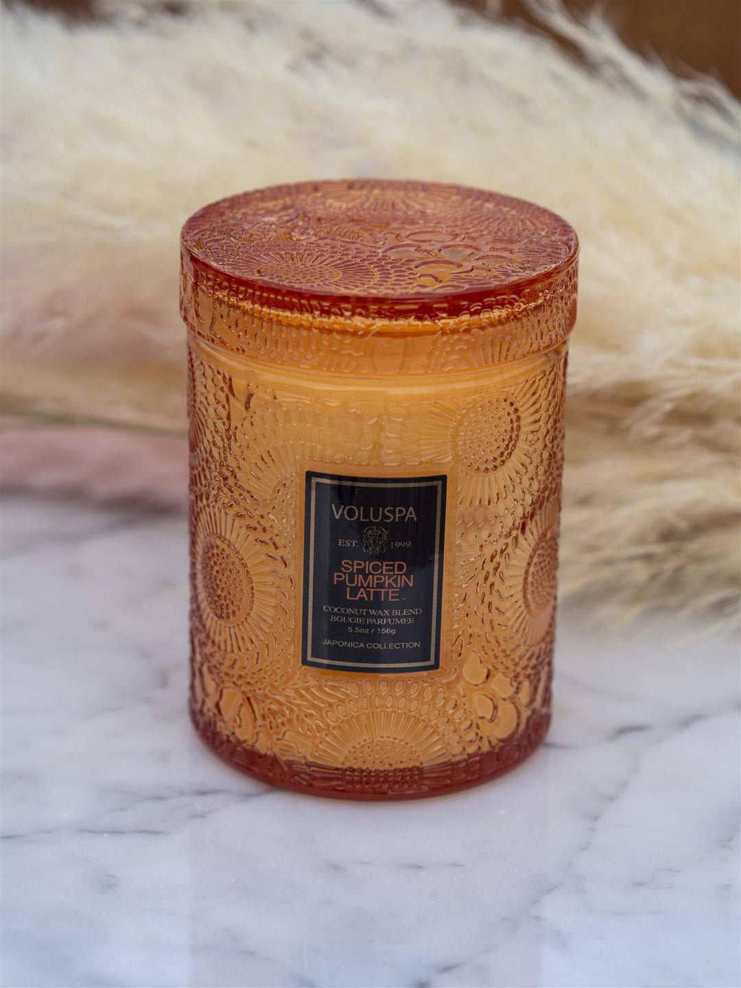 Small Jar Candle Spiced Pumpkin Latte Orange