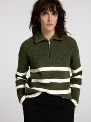 Maline LS Half Zip Grønn