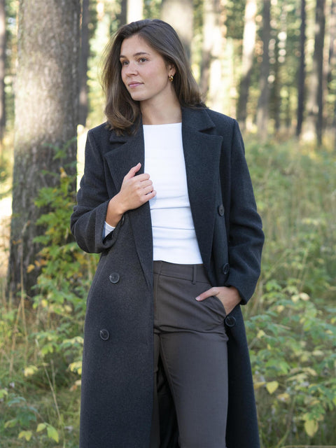 Yunah Long Coat Koksgrå