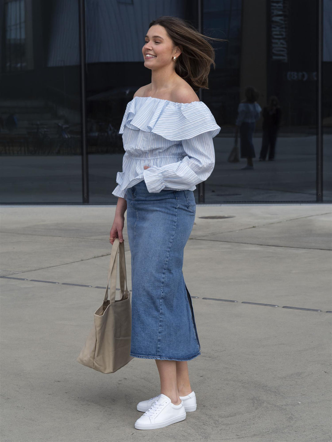 Zoe maxi skirt Blå