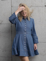 Denim MIni Dress Blå