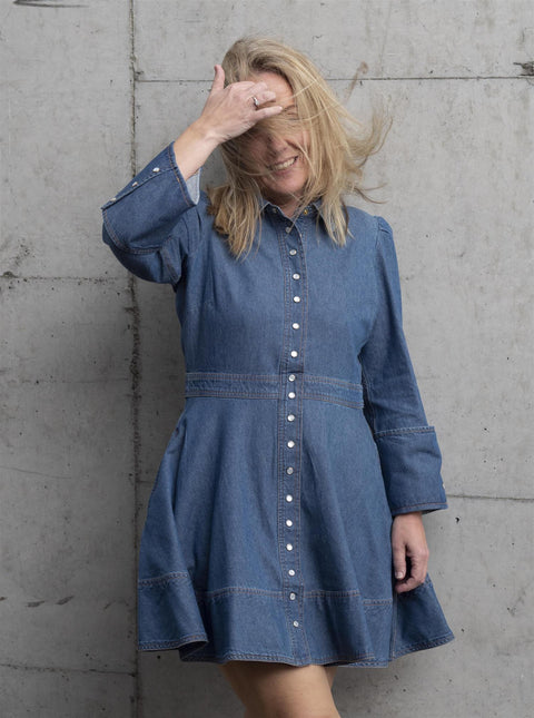 Denim MIni Dress Blå