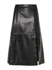 BrodiaIW Leather skirt Sort