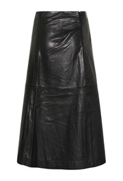 BrodiaIW Leather skirt Sort