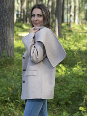 Pam Scarf Jacket Beige