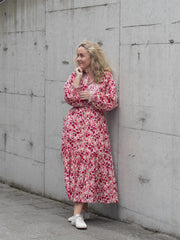 Cotton Slub Midi Dress Multi