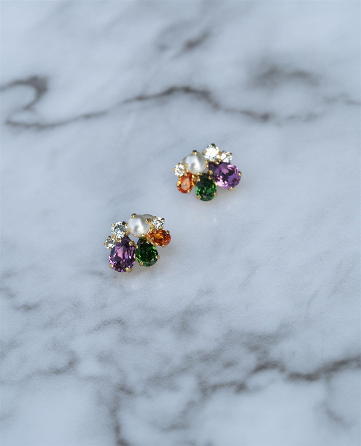 Katie earrings gold pomelo combo Mønster