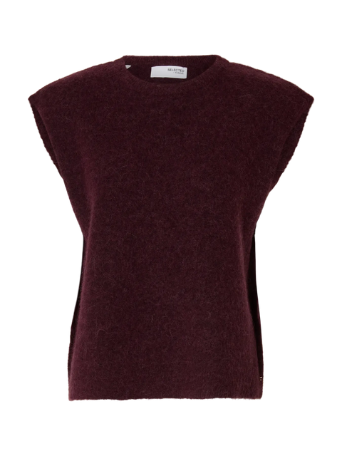 Lulu Knit Vest Burgunder