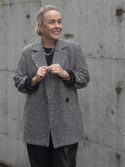YashalW Blazer Coat Hvit/Sort