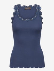 Babette Silk SL U-Neck Blå