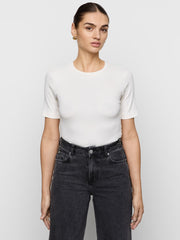 Pippa Rib Tee Off-White