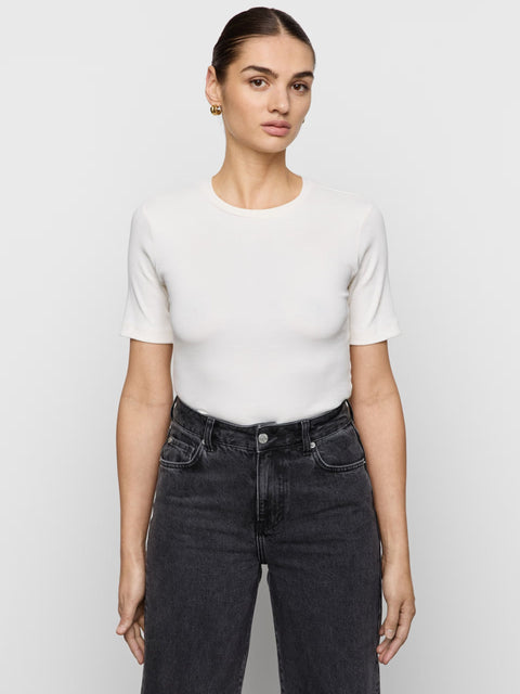 Pippa Rib Tee Off-White