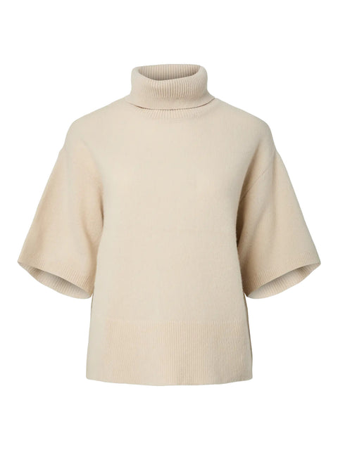 Emila 2/4 Wool Knit Pullover Offwhite