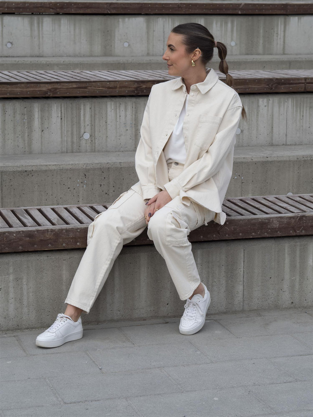 Tiana Work Straight Cargo Offwhite