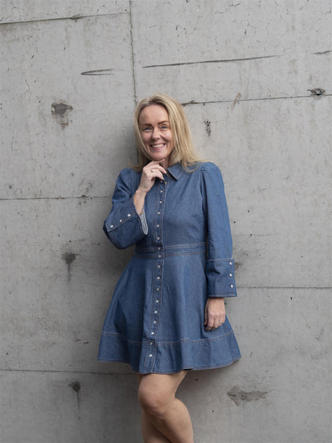 Denim MIni Dress Blå