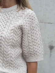 Nelly 2/4 knit o-neck Beige