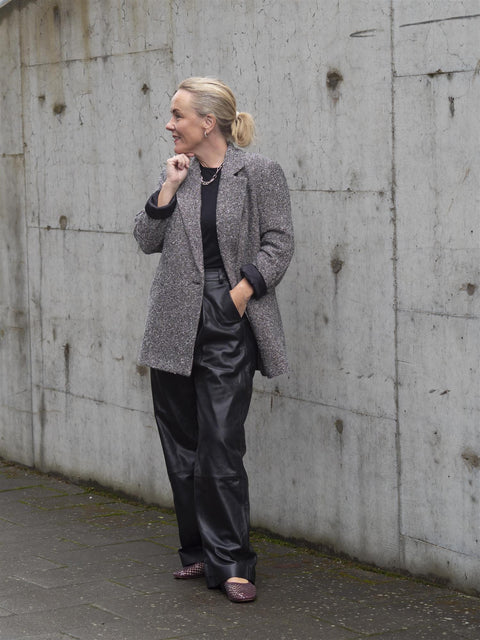 YashalW Blazer Coat Hvit/Sort
