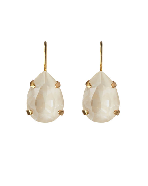 Mini drop clasp earrings Cream