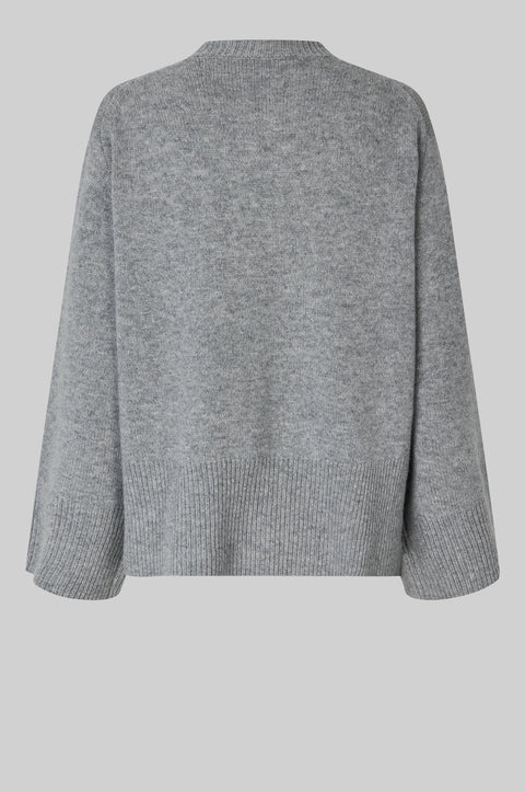 Alpha Knit o-neck Grå