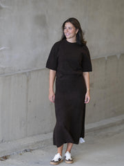 Israa Knitted Skirt Brun