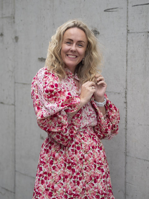 Cotton Slub Midi Dress Multi