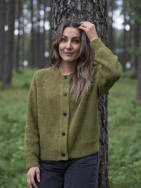 Lulu short cardigan Gressgrønn